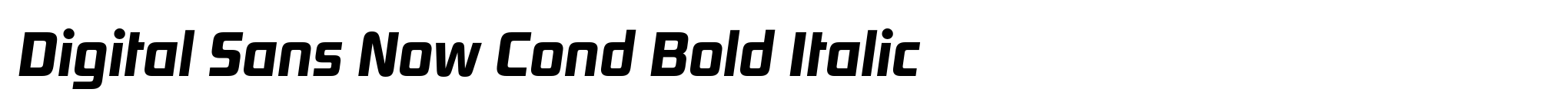 Digital Sans Now Cond Bold Italic image